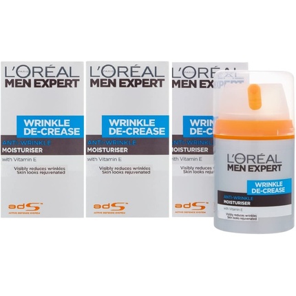 

Loreal Men Expert Wrinkle De-Crease Увлажняющий крем против морщин 50 мл, L'Oreal