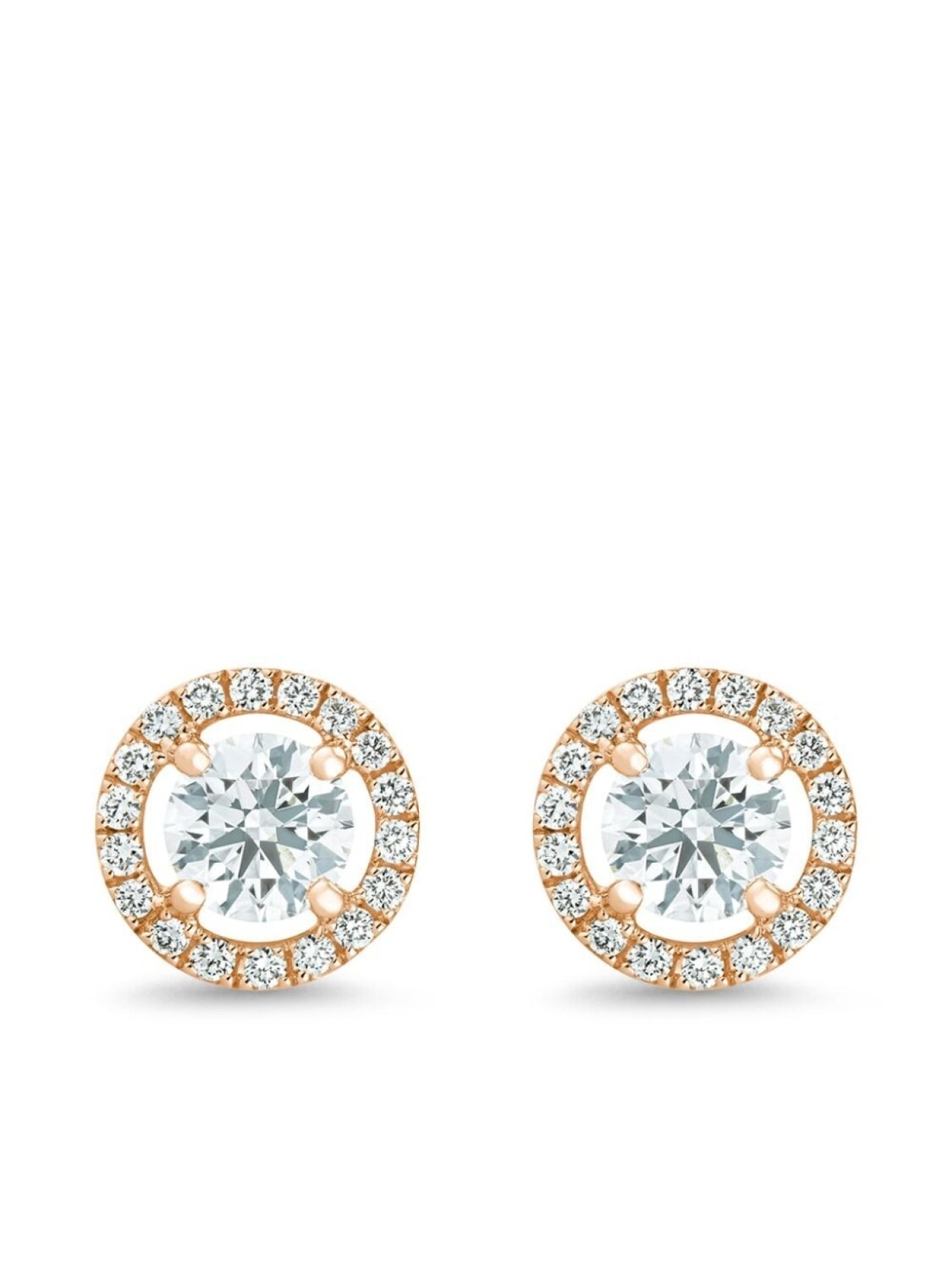 

Серьги-гвоздики Aura из розового золота с бриллиантами De Beers Jewellers, серебряный