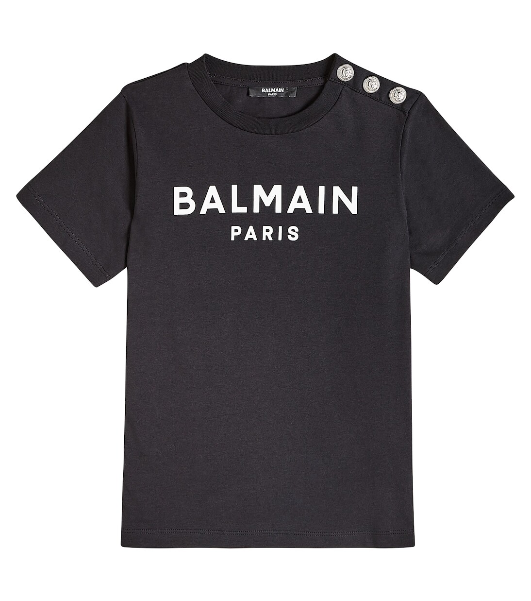 

Футболка из хлопкового джерси с логотипом Balmain, черный