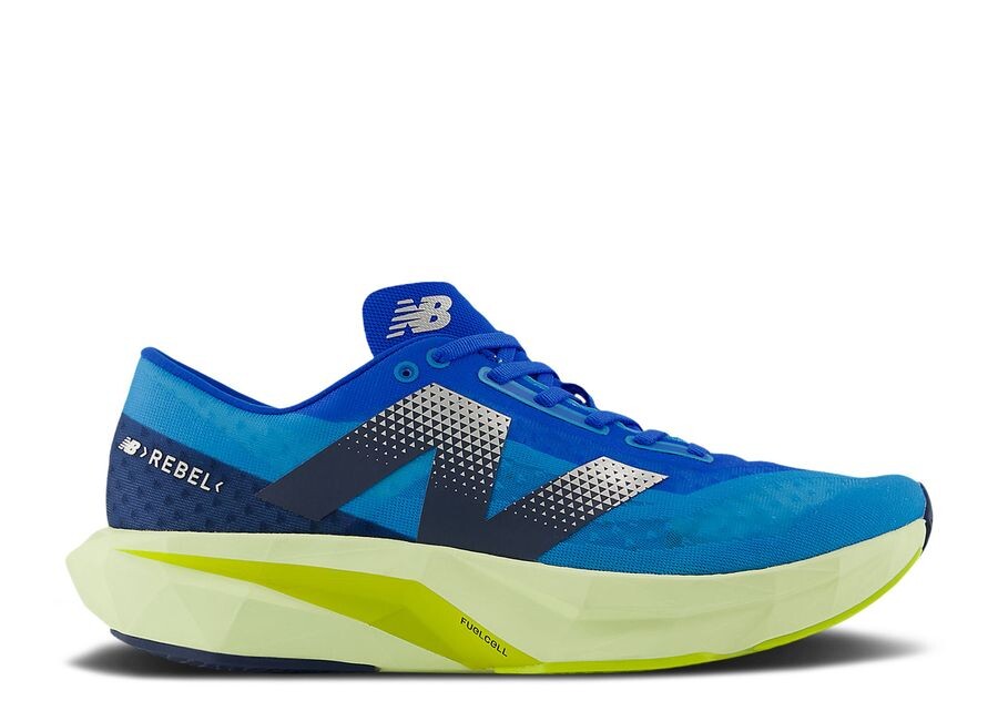 

Кроссовки New Balance Fuelcell Rebel V4 2E Wide 'Spice Blue Limelight', синий