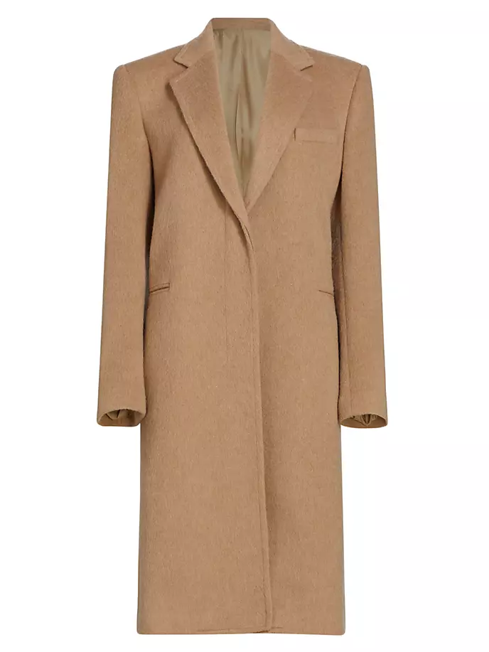 

Индивидуальное пальто из смесовой шерсти Helmut Lang, цвет camel