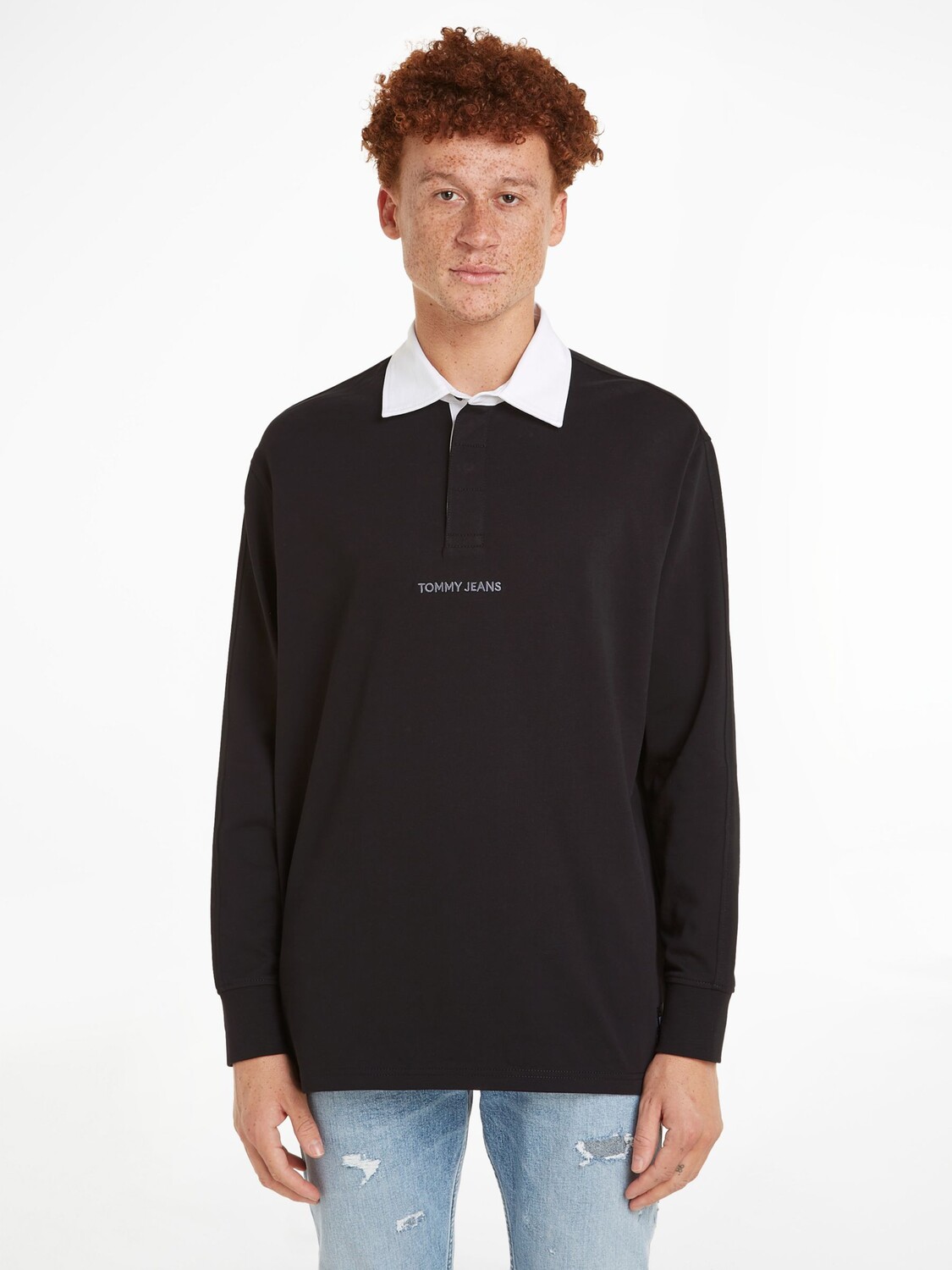 

Классическая футболка для регби с длинными рукавами Tommy Jeans Tommy Hilfiger, черный