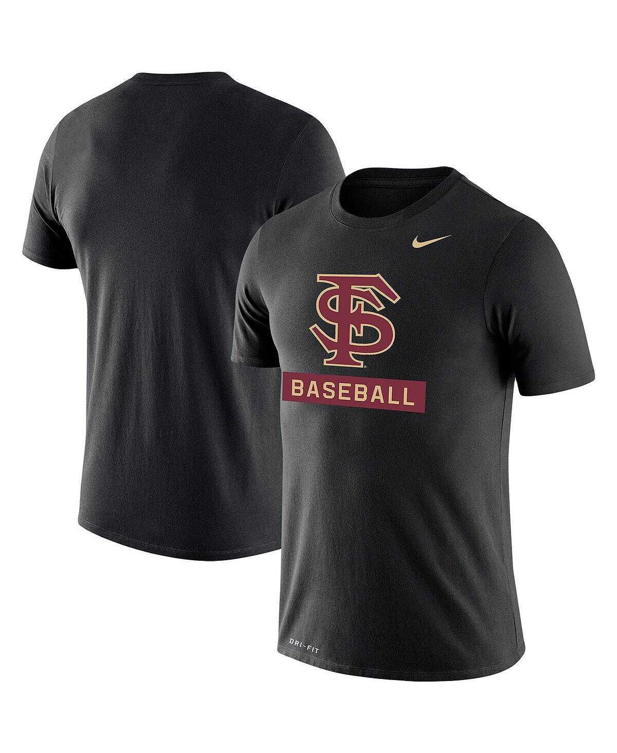 

Мужская черная футболка с логотипом бейсбольной команды Florida State Seminoles Stack Legend Performance Nike