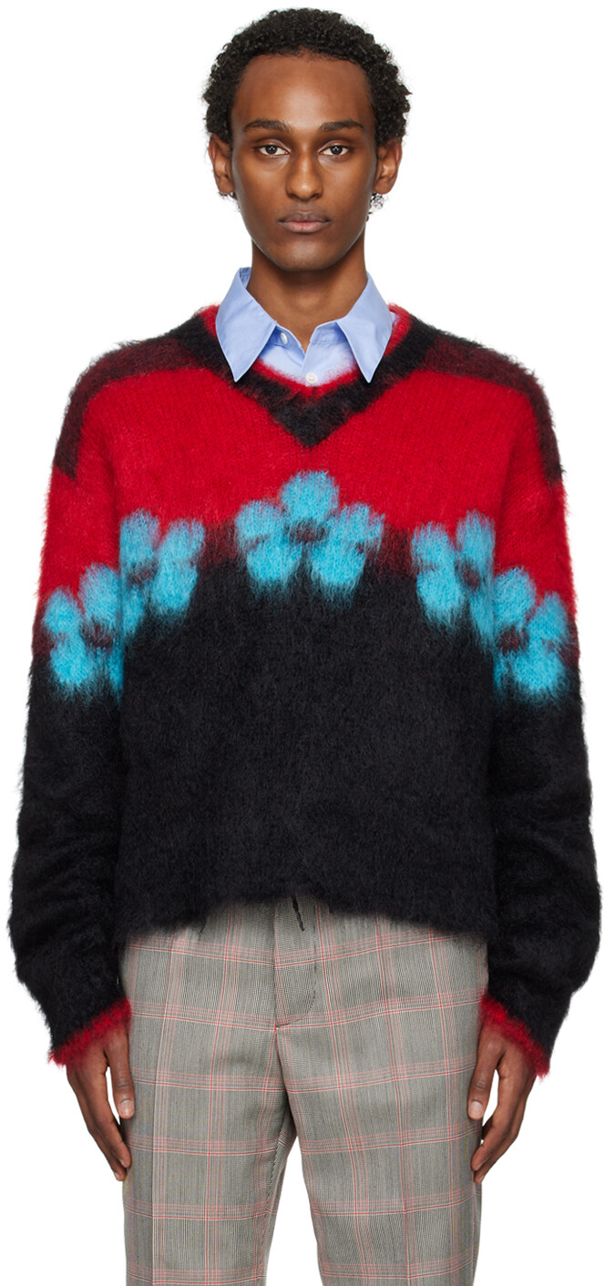 

Черный свитер с узором Fuzzy Wuzzy Flowers Marni