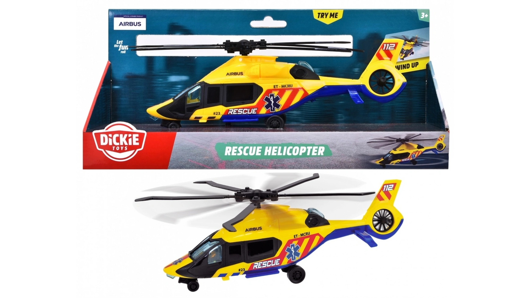 Dickie Toys Спасательный вертолет Airbus H160 конструктор lego technic 42145 спасательный вертолет airbus h175