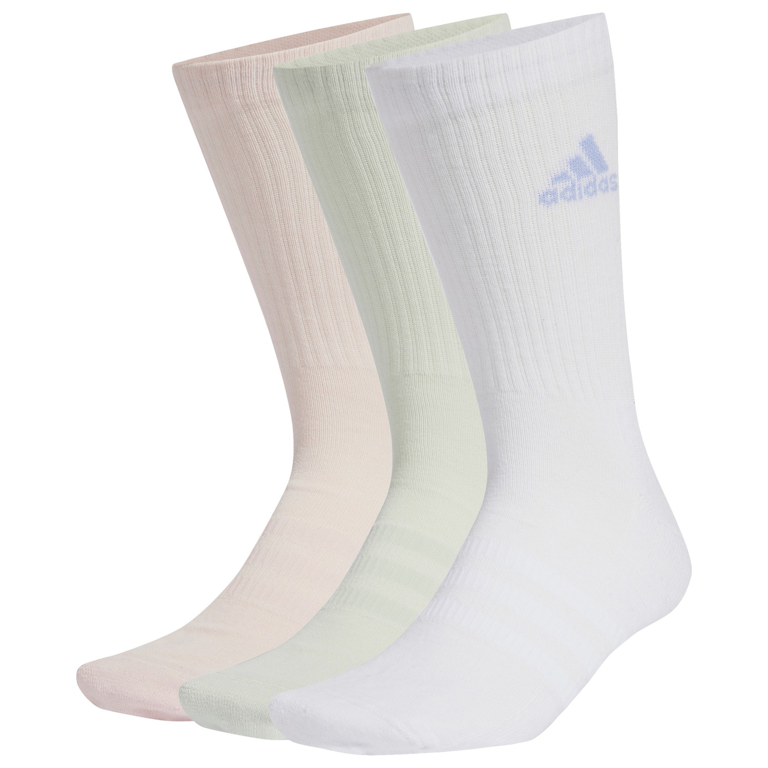 

Многофункциональные носки Adidas Cushioned Sportswear Crew Socks 3-Pack, цвет White/Sandy Pink/Linen Green