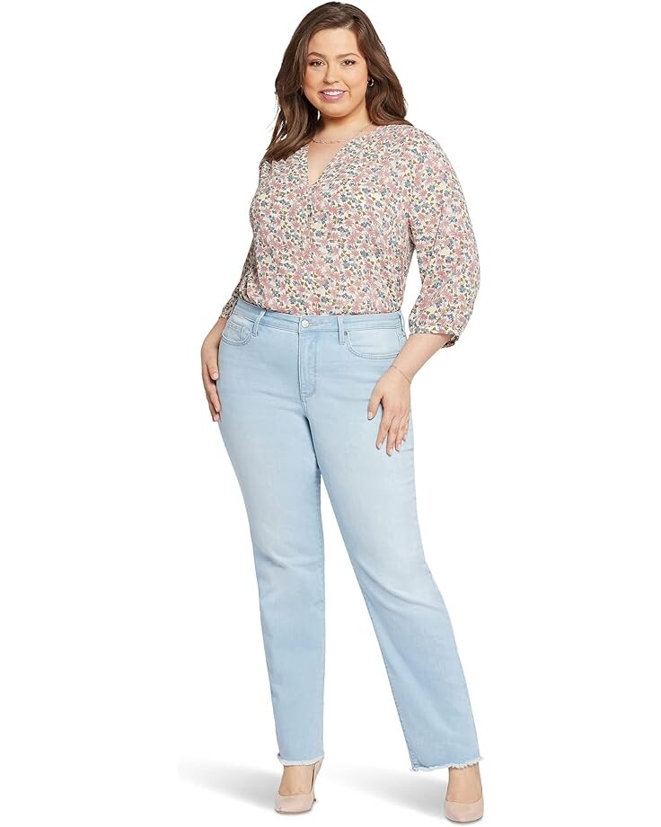 

Джинсы NYDJ Plus Size Mid-Rise Relaxed Straight in Brightside, цвет Brightside