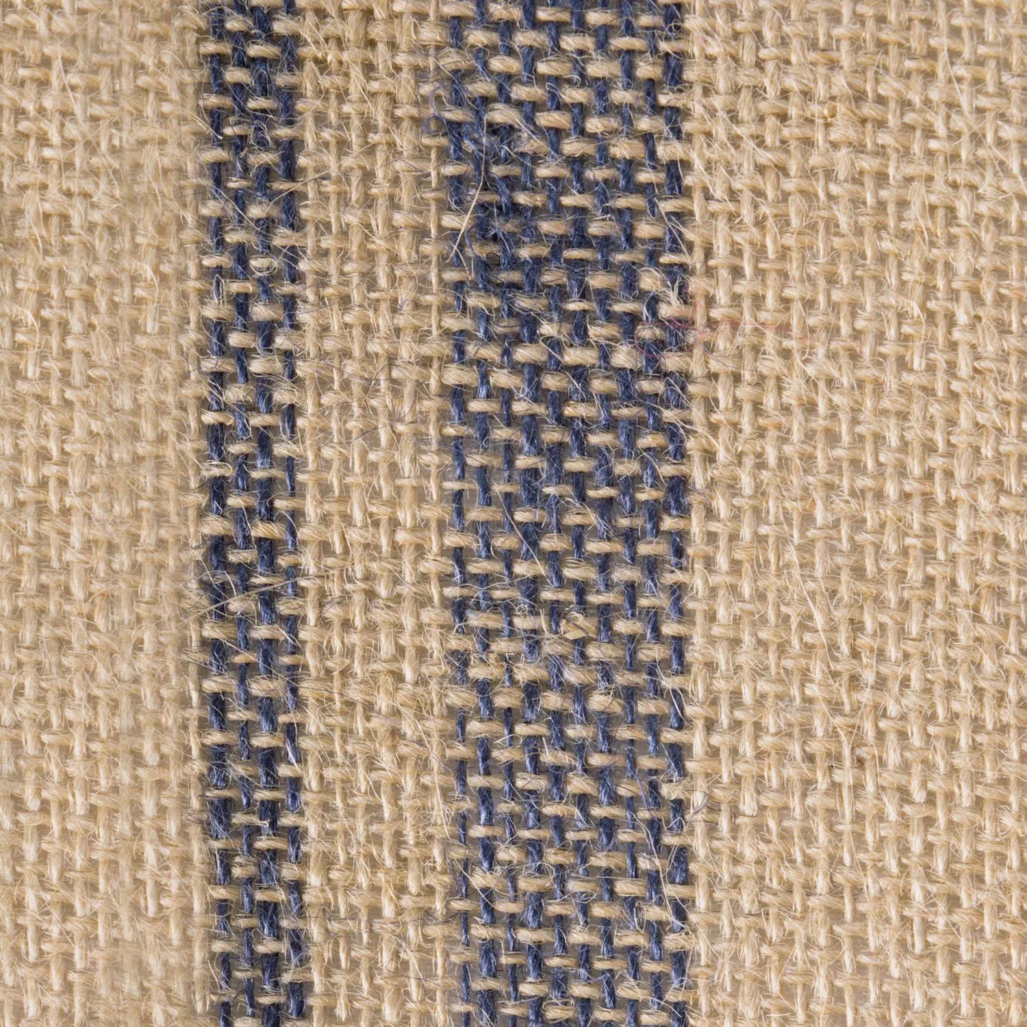 Настольная дорожка из мешковины с двойной каймой коричневого и французского синего цвета размером 14 x 108 дюймов