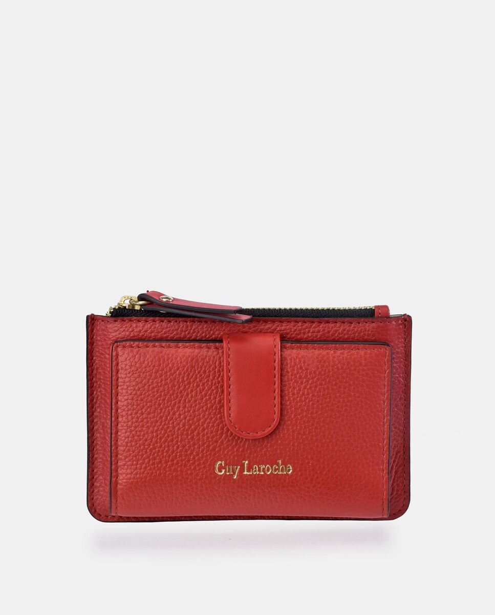 

Средний красный кожаный кошелек Guy Laroche, красный