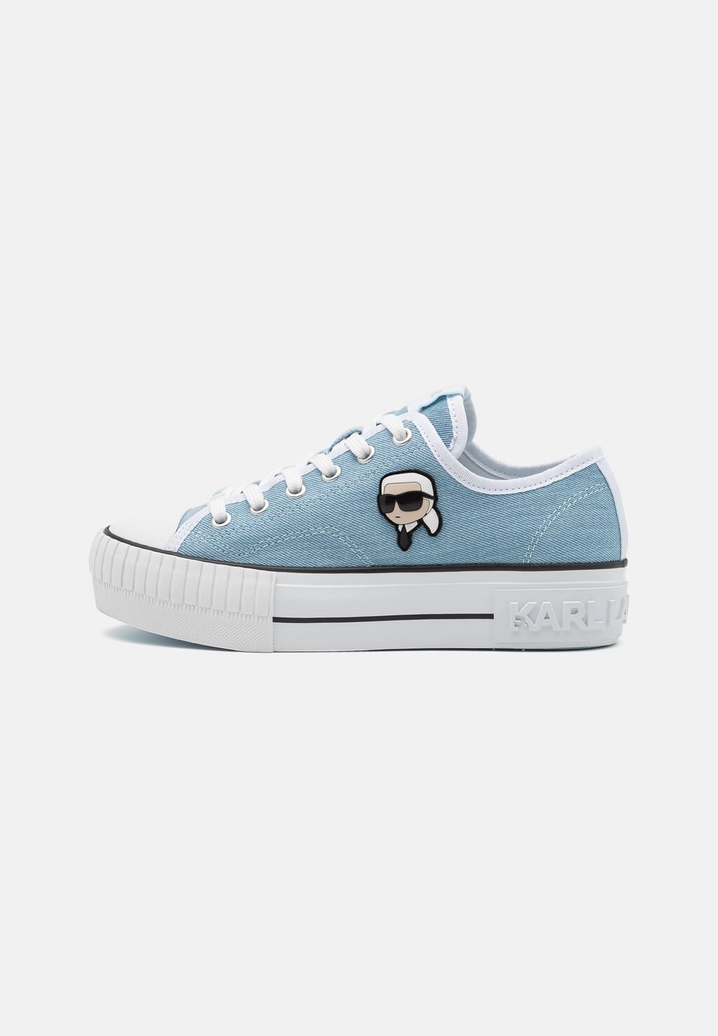 

Низкие кроссовки Kampus Max Patch Lace KARL LAGERFELD, цвет light blue denim