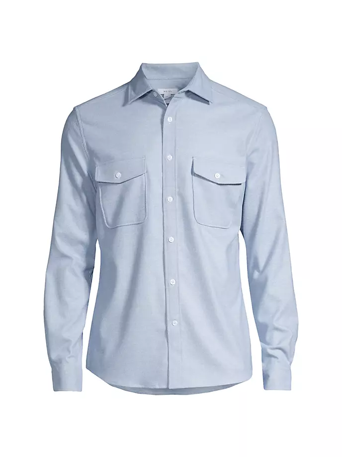 

Рубашка на пуговицах Chaser Reiss, цвет soft blue melange