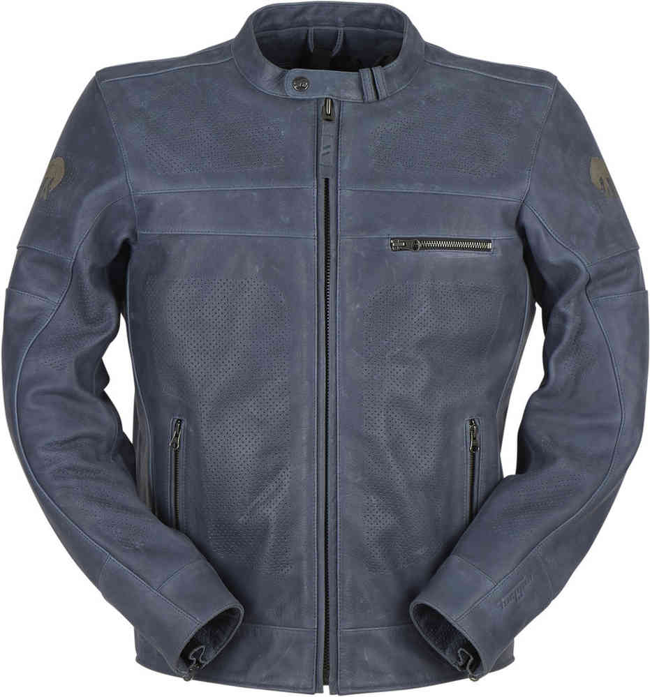 цена Мотоциклетная кожаная куртка с вентиляцией Shepard Furygan, синий