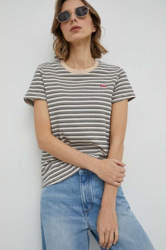 

Хлопковая футболка Levi's, бежевый