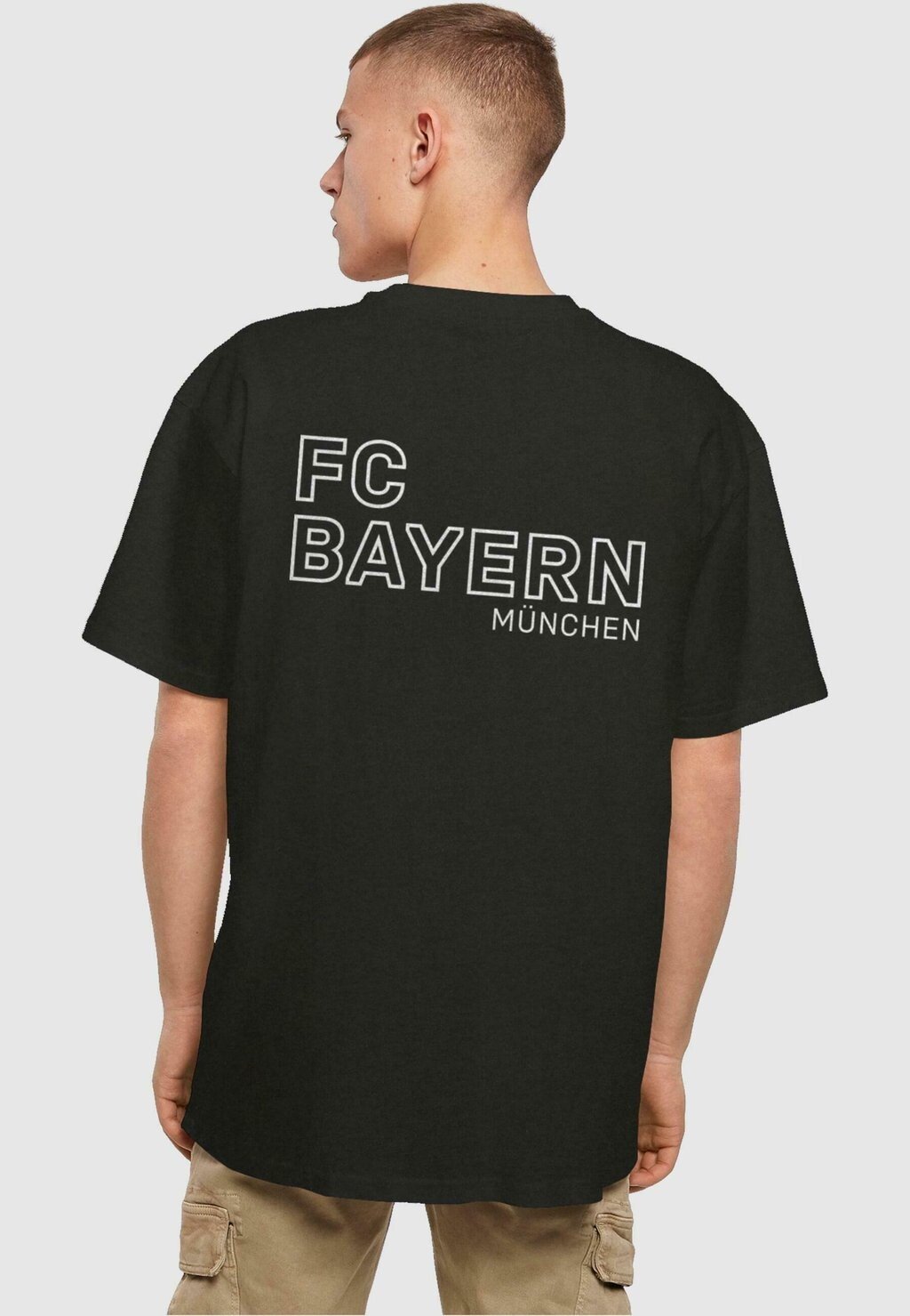 

Футболка с символикой MIA SAN MIA B/W HEAVY OVERSIZED TEE FC Bayern München, цвет black