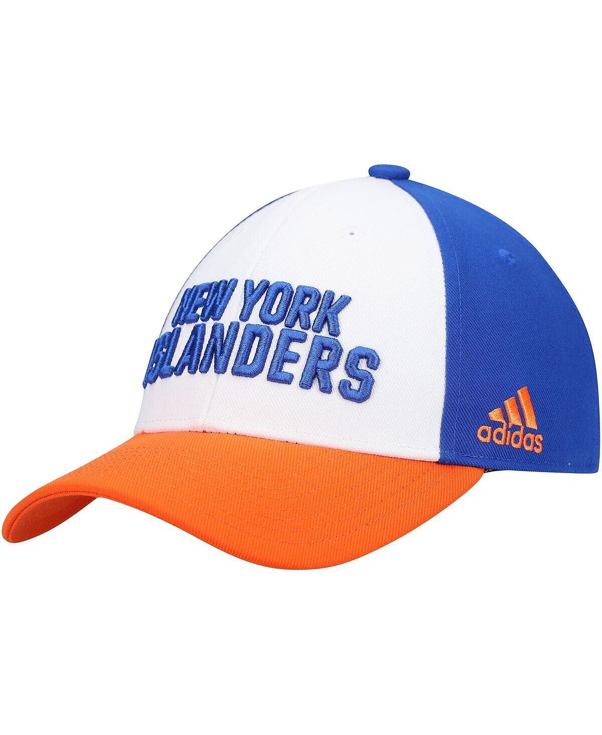 

Мужская белая регулируемая кепка для раздевалки New York Islanders adidas