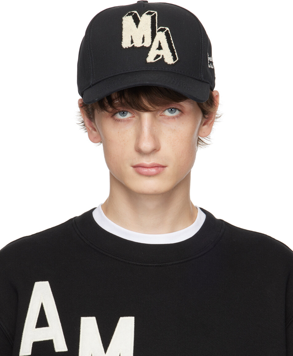 

Черная кепка с нашивкой MA AMIRI