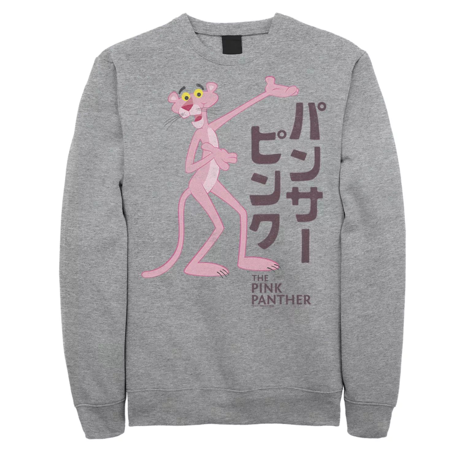 Мужской флисовый пуловер с графическим логотипом Pink Panther Kanji Portrait Licensed Character фотографии