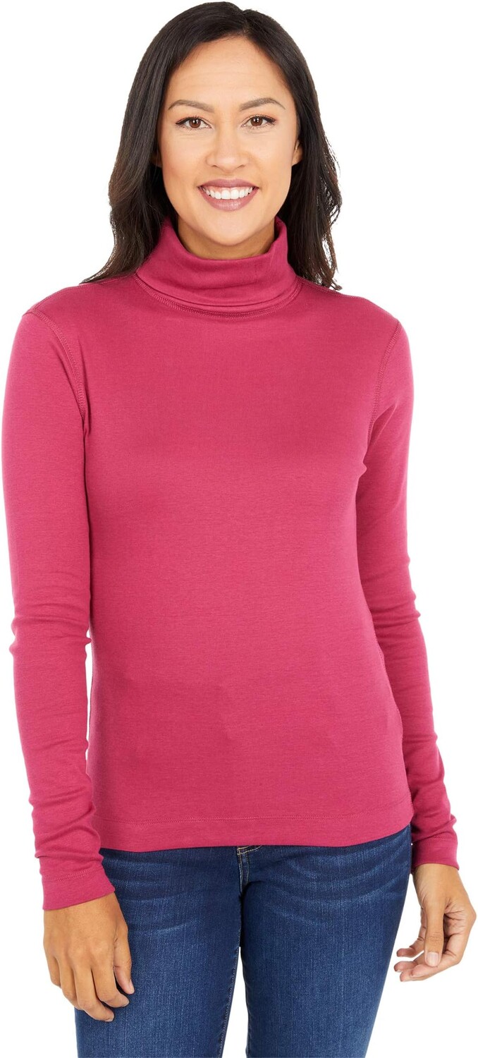 

Лонгслив Three Dots Heritage Rib Long Sleeve Turtleneck, цвет Anemone