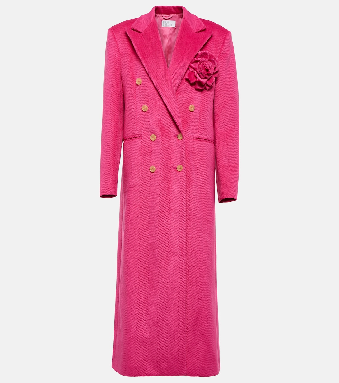Двубортное пальто с цветочной аппликацией GIUSEPPE DI MORABITO, розовый юбка giuseppe di morabito размер 40 розовый
