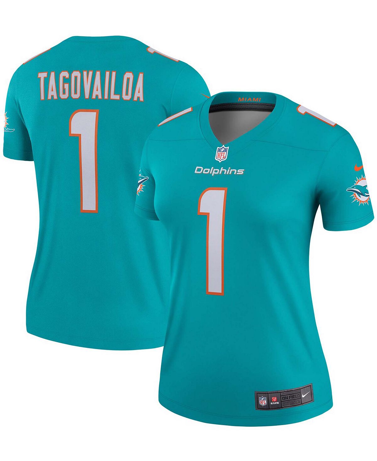 

Женская майка Tua Tagovailoa Aqua Miami Dolphins Legend Nike