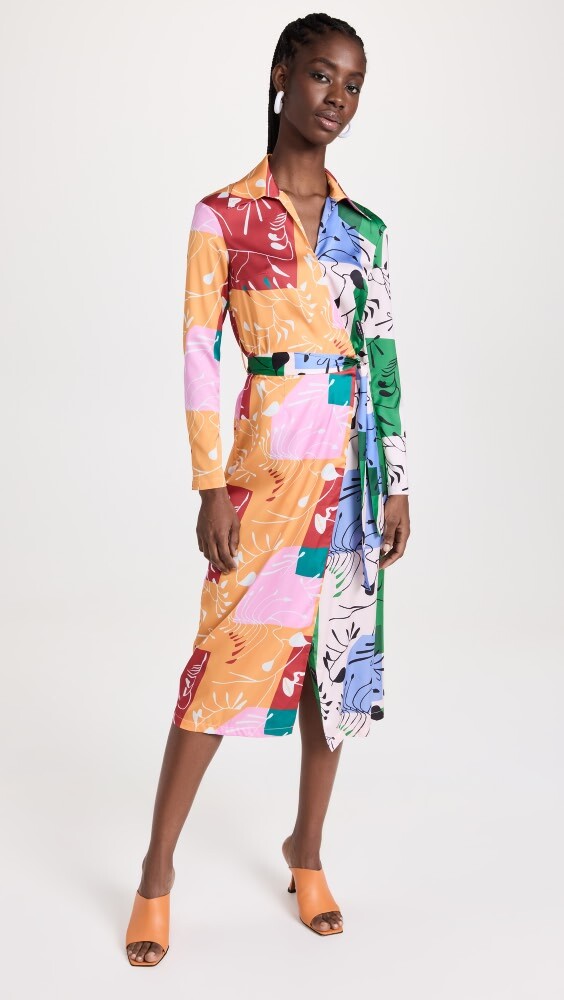 

Платье Snow Xue Gao Asymmetric Wrap, оранжевый
