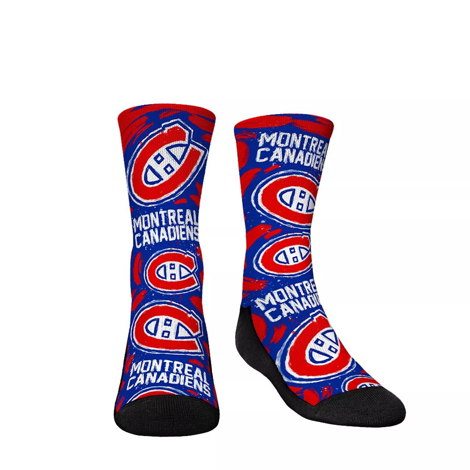 

Молодежные носки Rock Em Носки Montreal Canadiens с логотипом и краской Crew Unbranded