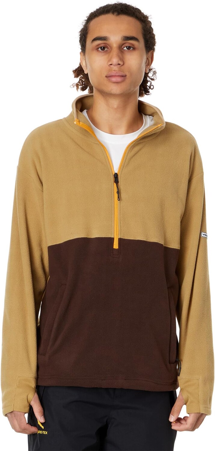 

Куртка Polar Fleece Mock 1/2 Zip Volcom Snow, цвет Dark Khaki