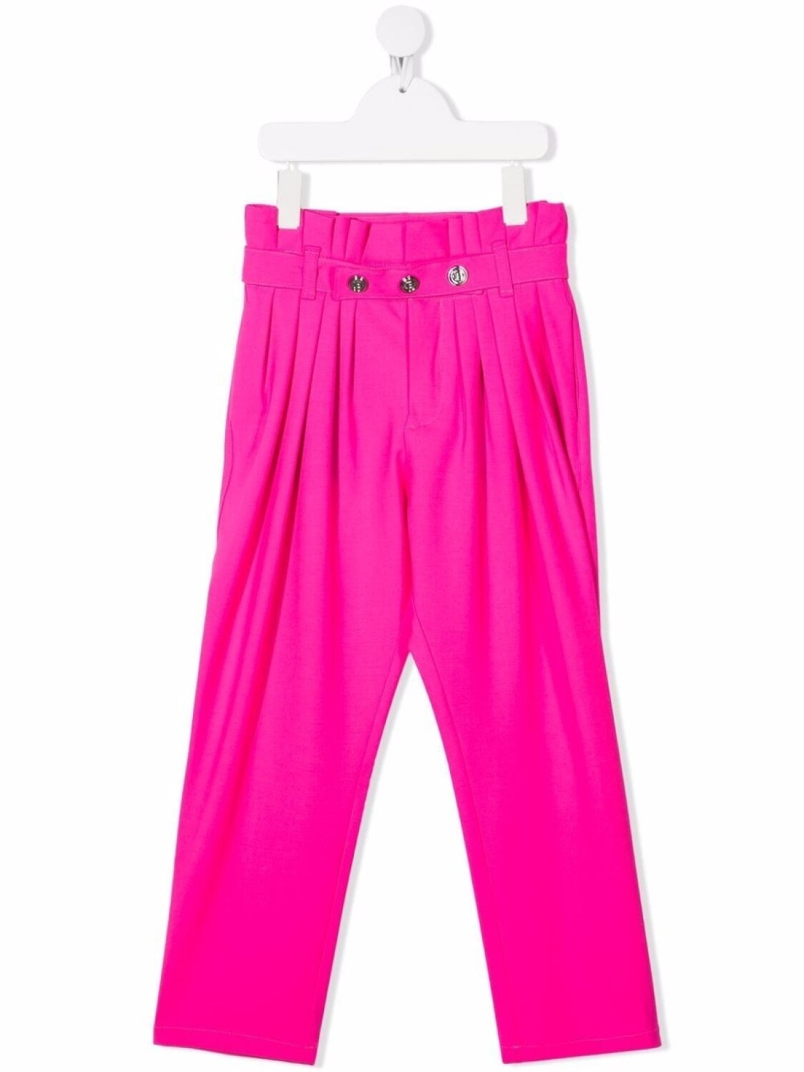 

Balmain Kids брюки с поясом и складками, розовый
