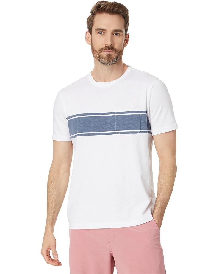 

Футболка Faherty Surf Stripe Sunwashed, белый