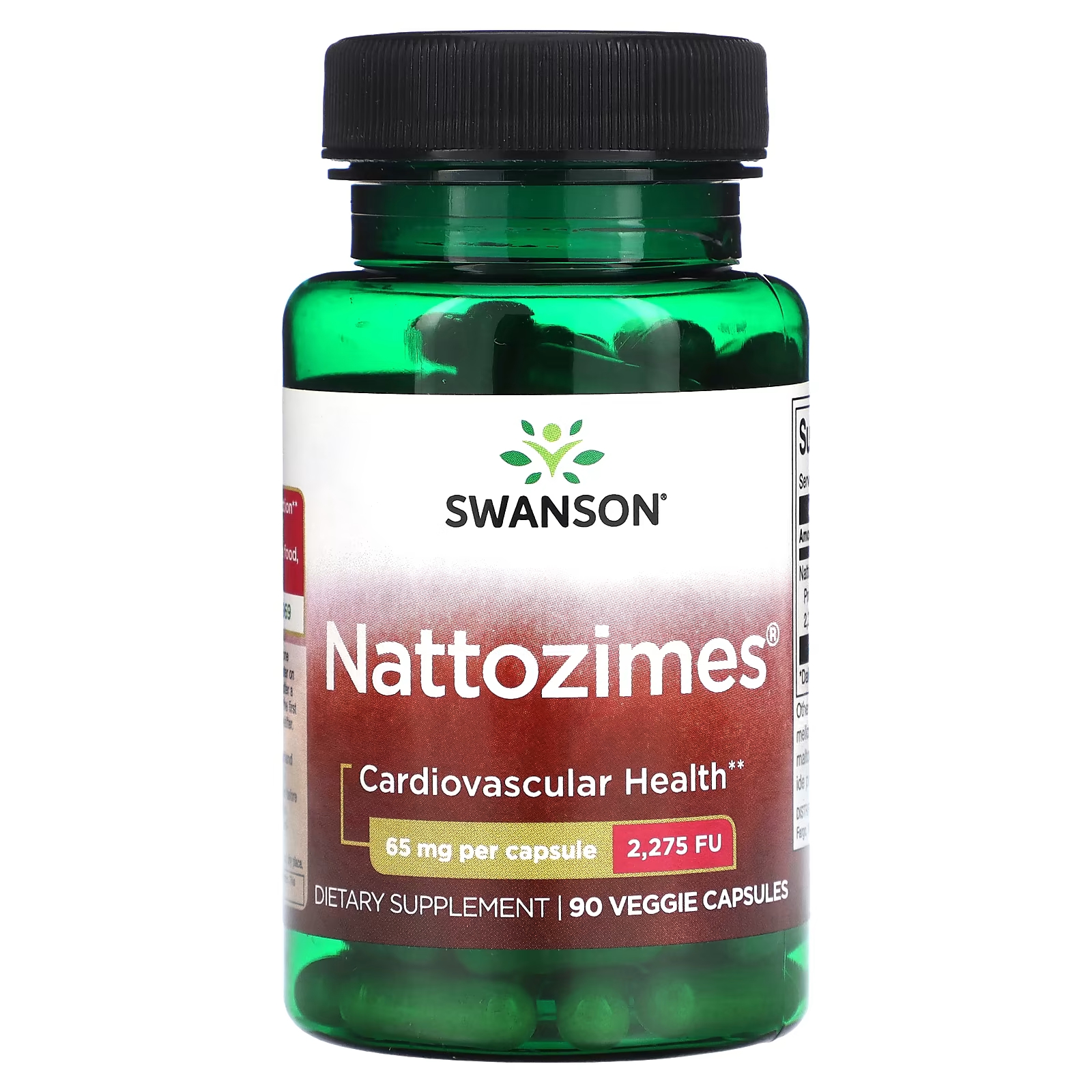 Наттозимы Swanson 65 мг, 90 растительных капсул