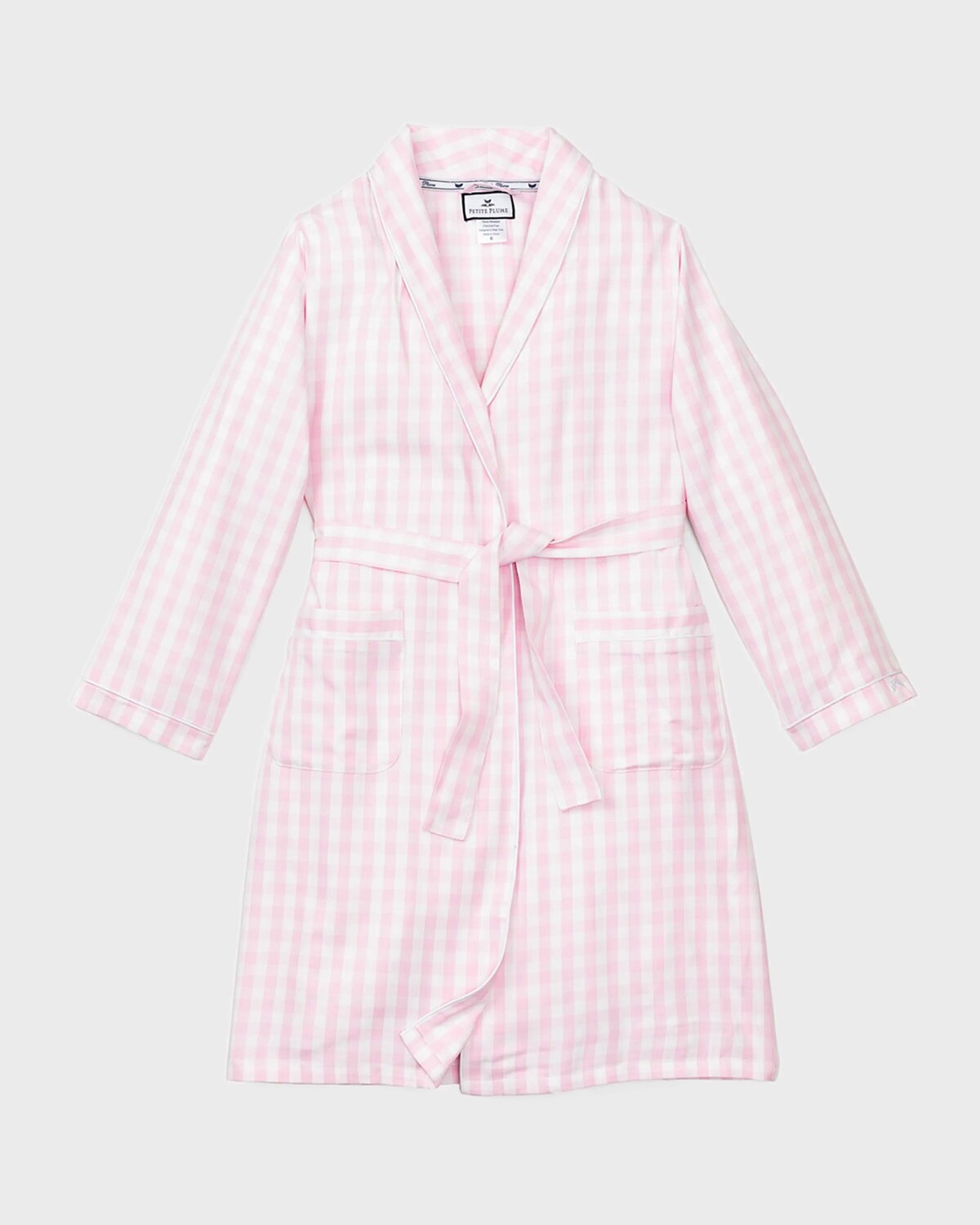 

Клетчатый халат, размеры 2–14 Petite Plume, цвет Pink Gingham