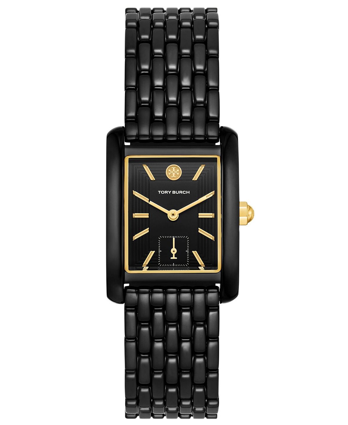 

Женские черные часы-браслет The Eleanor из нержавеющей стали, 25 мм Tory Burch, черный