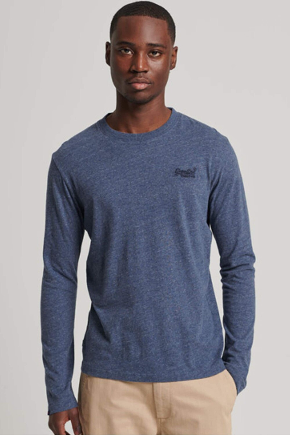 

Вышитая блузка с длинными рукавами и логотипом Vintage Superdry, синий