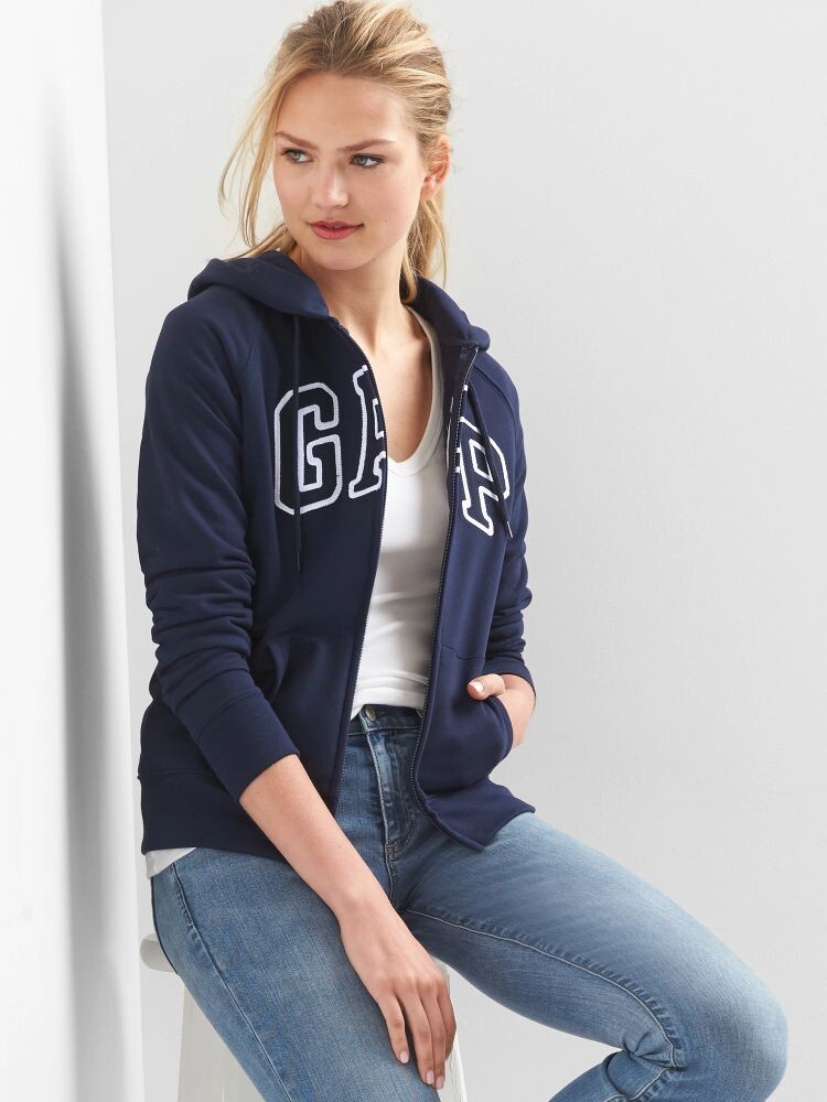 

Толстовка с логотипом и флисом Gap, синий