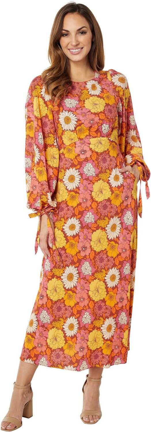 

Платье Midaxi с открытой спиной и принтом Lelyah Ted Baker, красный
