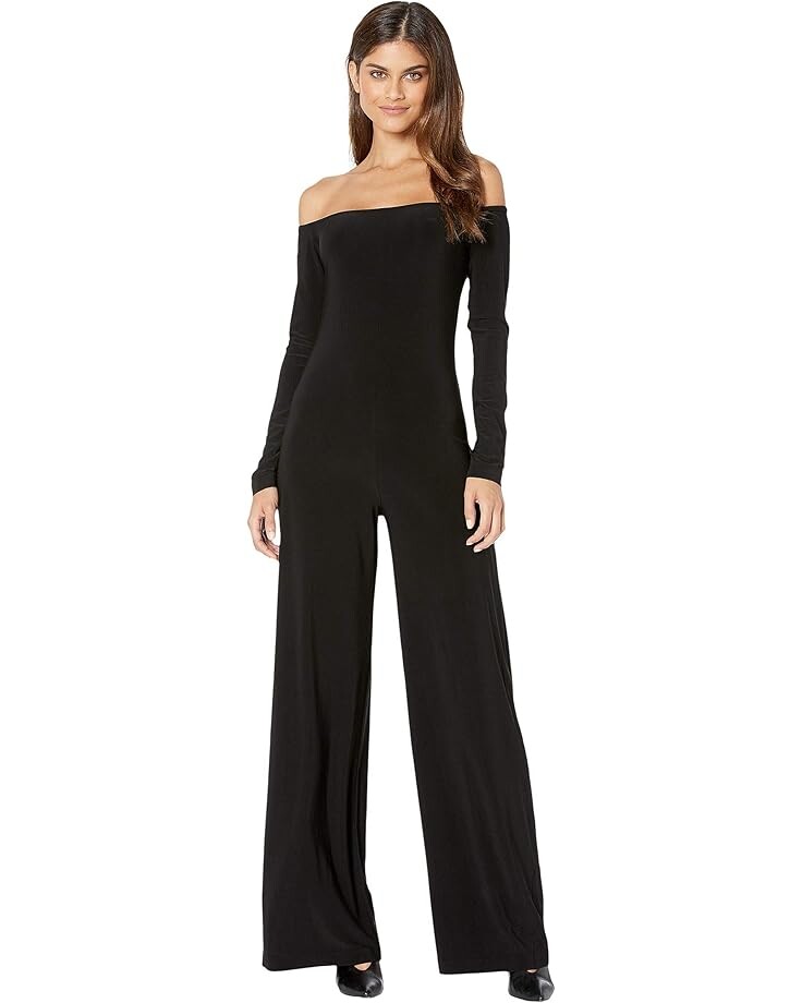 

Комбинезон Norma Kamali Off-Shoulder Jumpsuit, черный