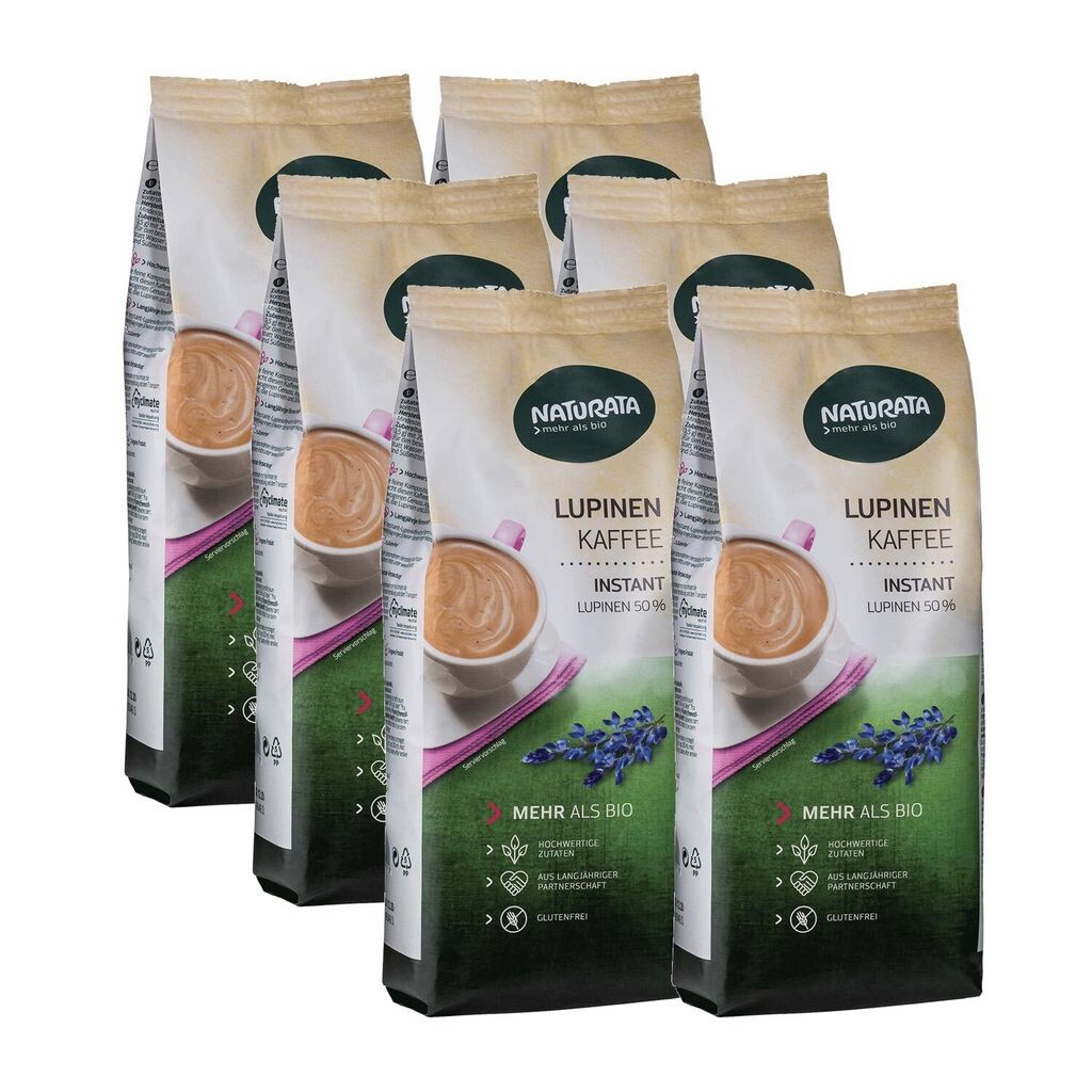 

Naturata растворимый кофе с люпином в пакетиках, 200 г x 6 штук, 6 шт. в упаковке