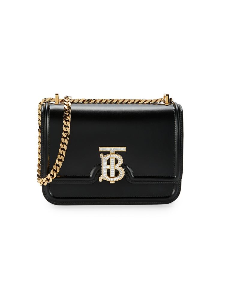 

Кожаная сумка через плечо с логотипом Lola Burberry, черный