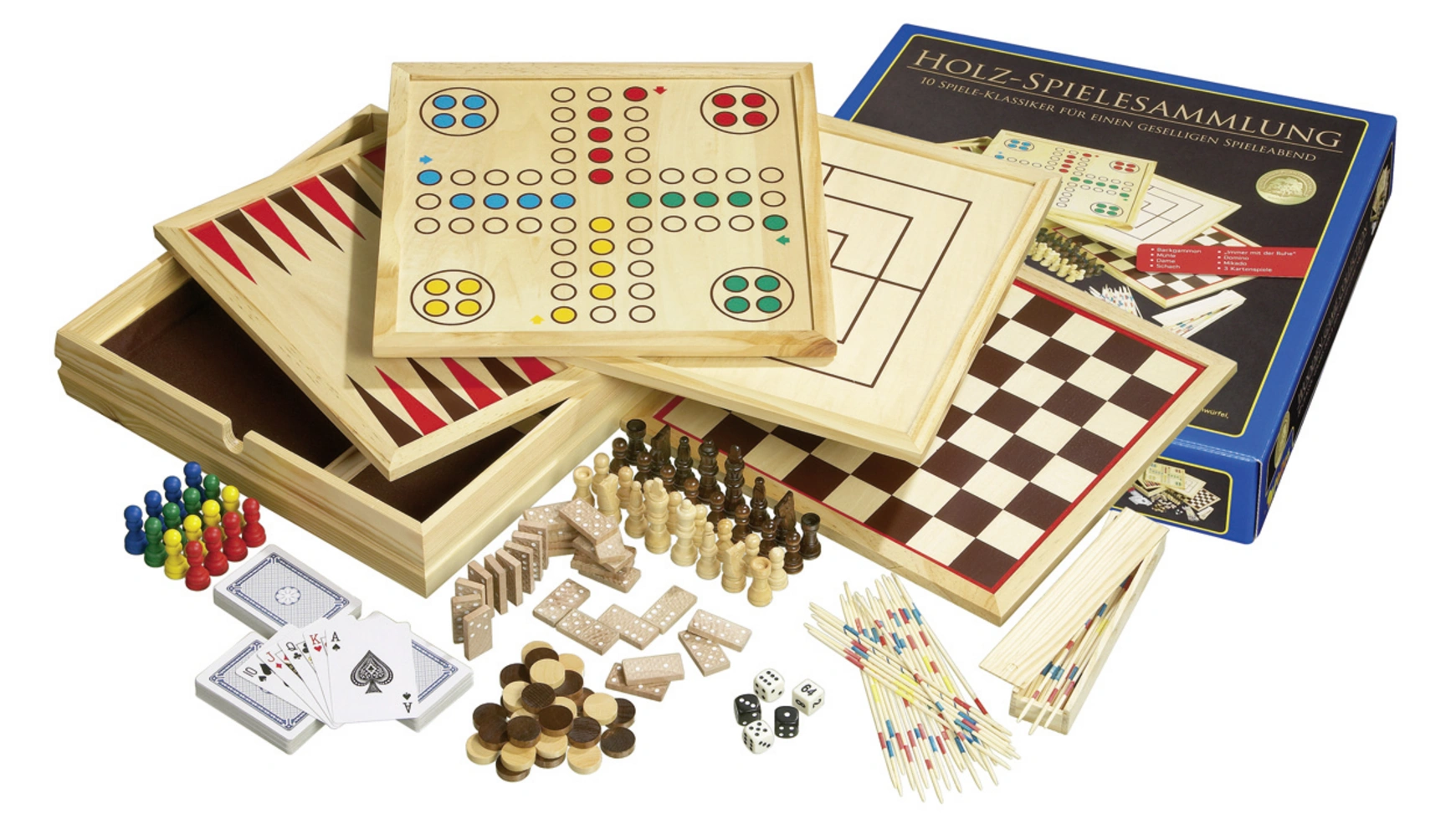 Коллекция деревянных игр 10 Philos-Spiele памятные керамические фишки для покера шахматы геймпад шахматы для повседневного использования современные фишки настольные игры