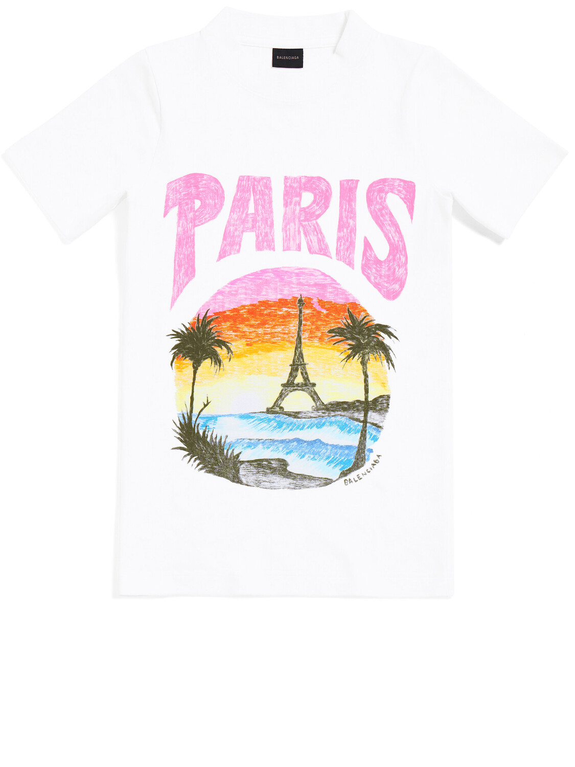 

Футболка Balenciaga Paris Tropical, белый