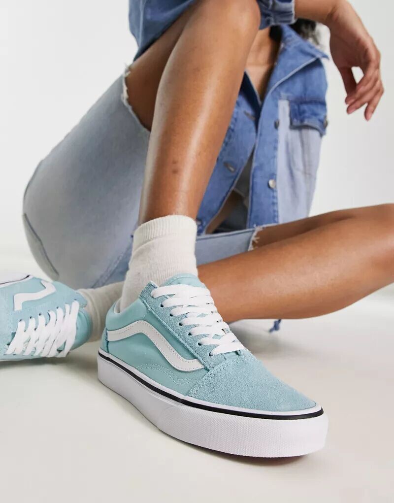 

Голубые кроссовки Vans Old Skool