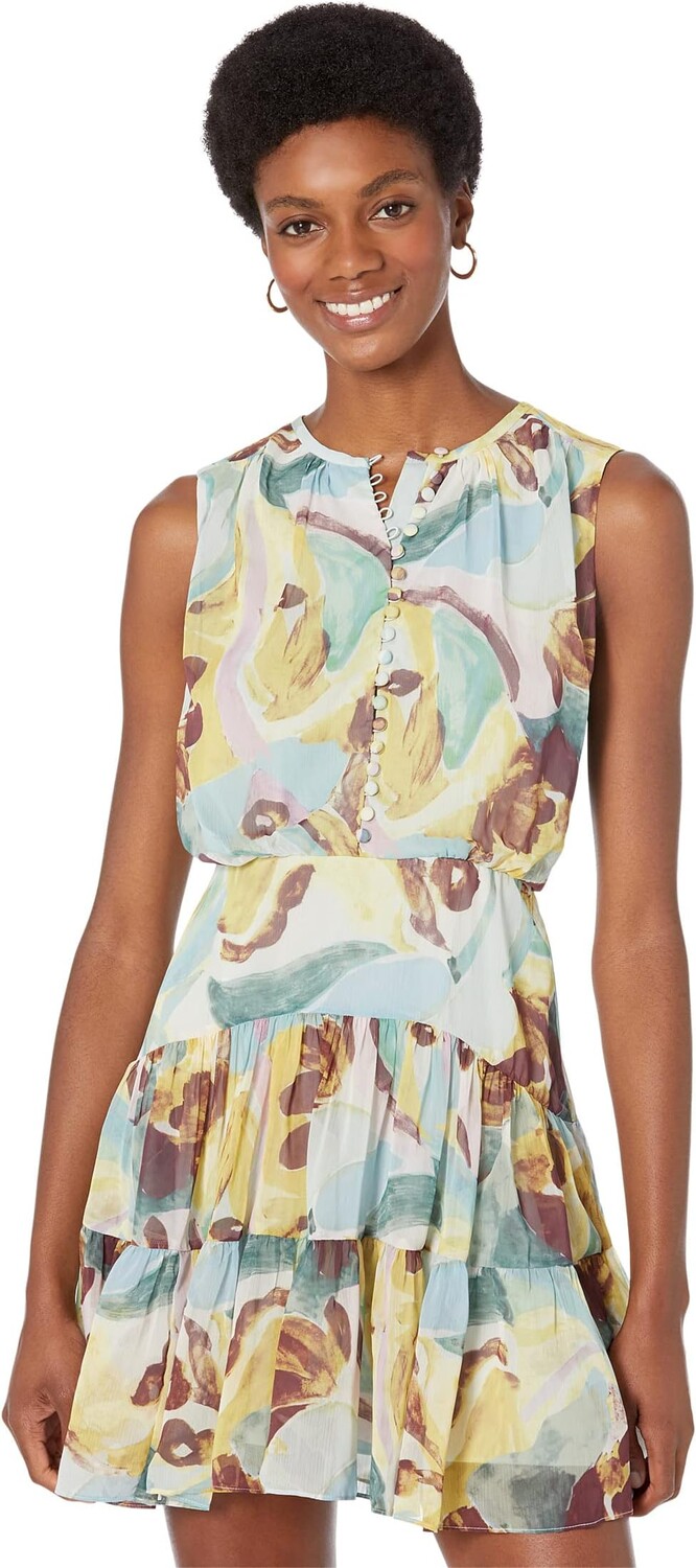 

Мини-платье Ellain на пуговицах с принтом GGT Ted Baker, цвет Pale/Green