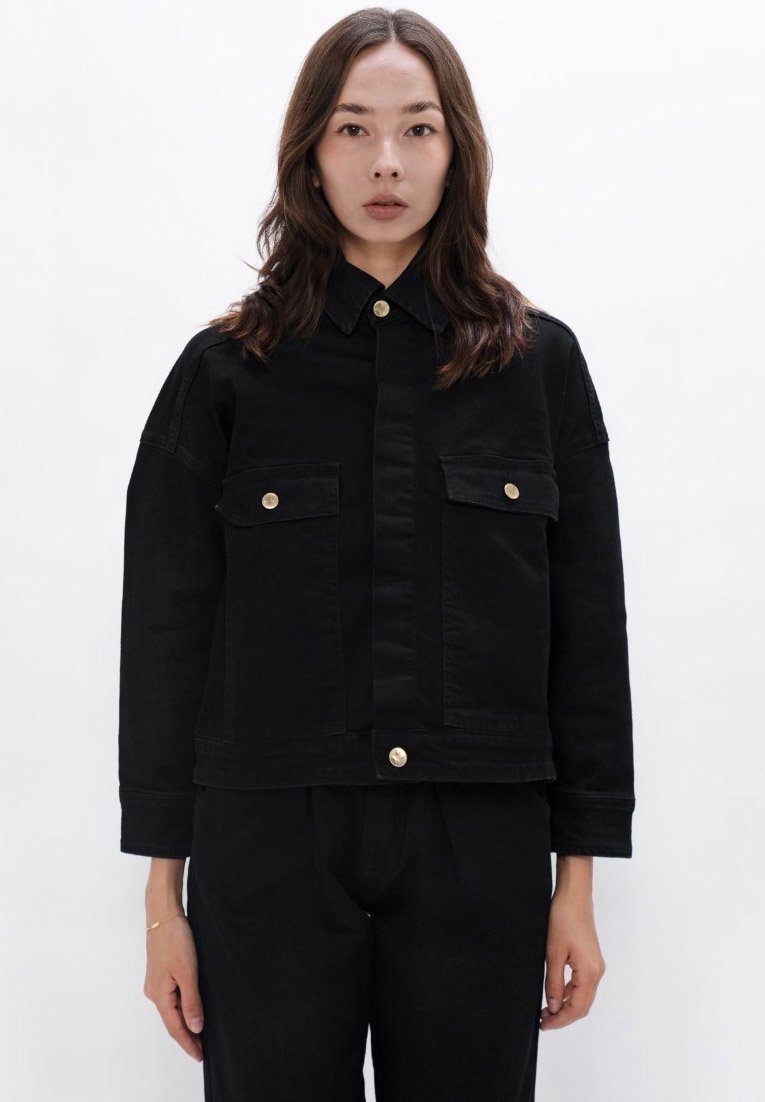 Джинсовая куртка 1 People, черный цена и фото