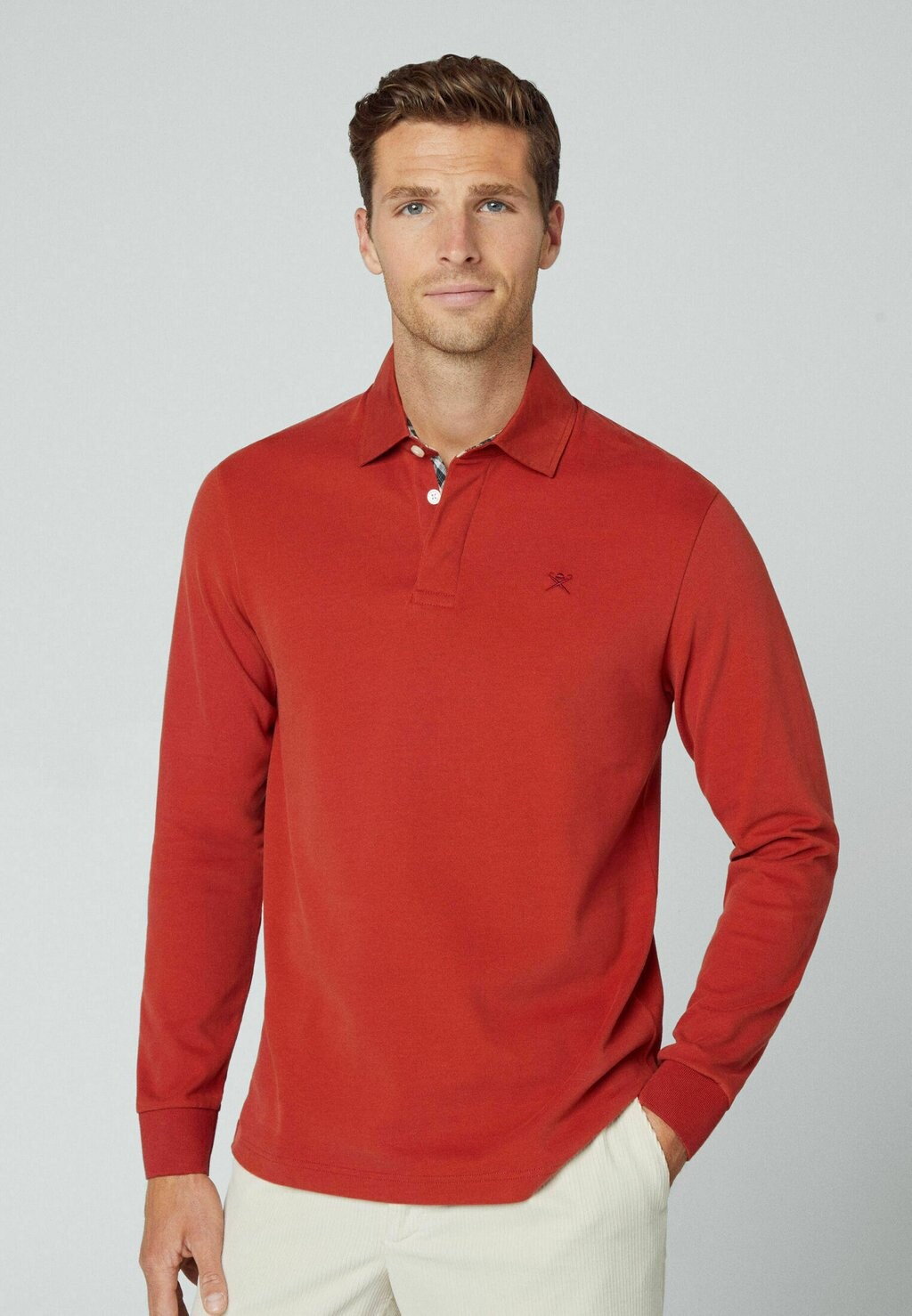 

Поло Trim Rubgy Hackett London, цвет terracotta brown