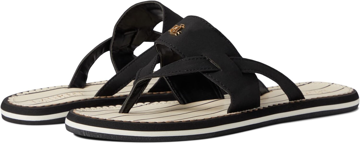 

Шлепанцы Rosalind Sandal LAUREN Ralph Lauren, цвет Black Nubuck PU