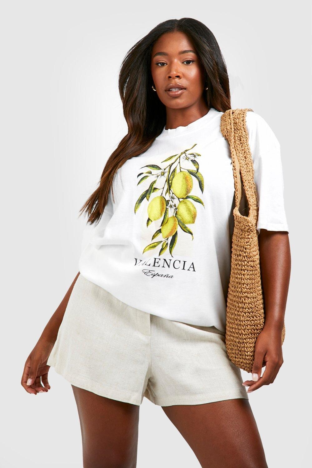 

Футболка оверсайз plus velencia Boohoo, белый