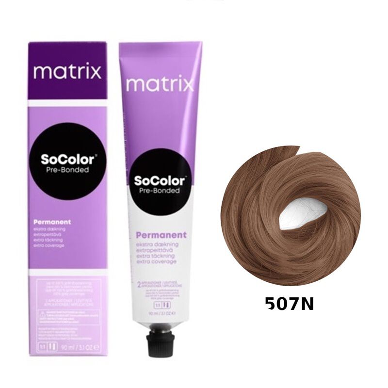 Стойкая краска для волос 507н Matrix Socolor Pre-Bonded Extra Coverage, 90 мл
