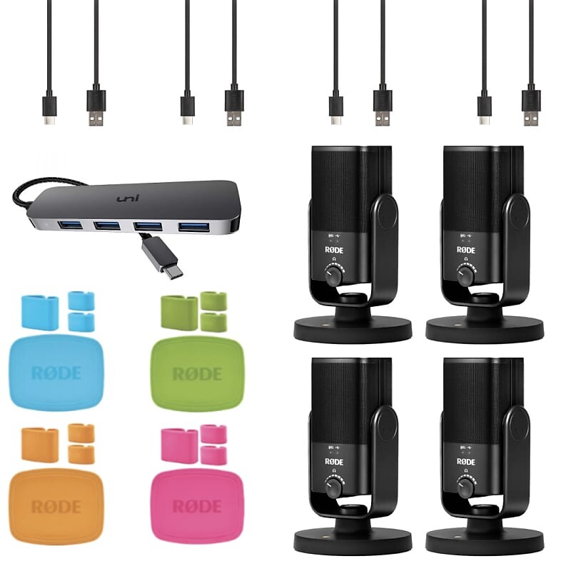

Микрофон RODE NT-USB Mini x4, USB-C Hub, Colors, Cloth