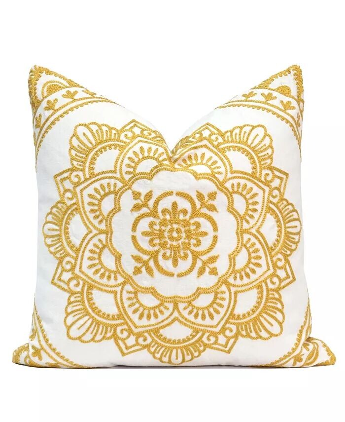 

Декоративная подушка с вышивкой Padma, 20 x 20 дюймов Millihome, синий