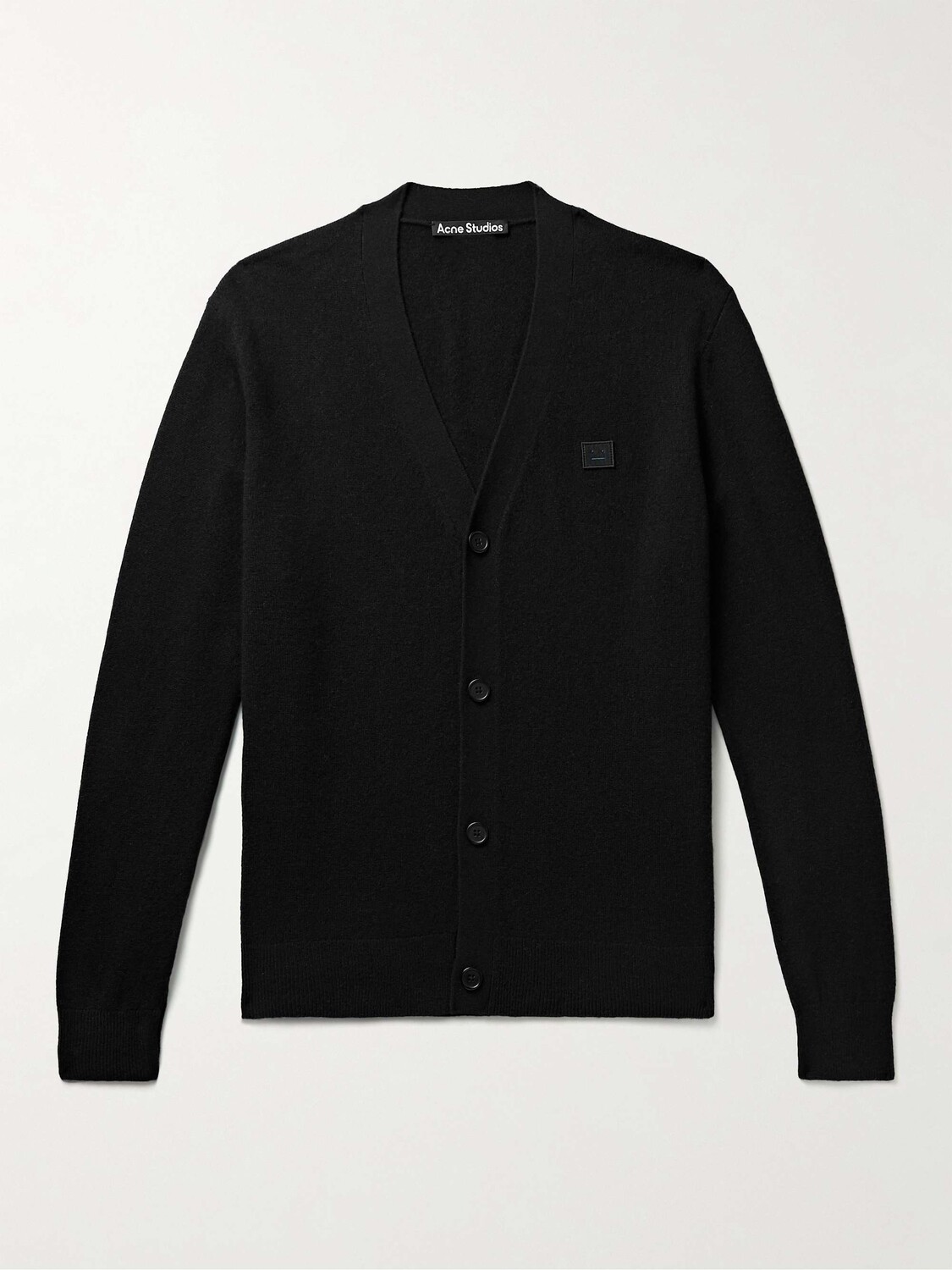

Кардиган из шерсти с аппликацией логотипа Keve ACNE STUDIOS, черный